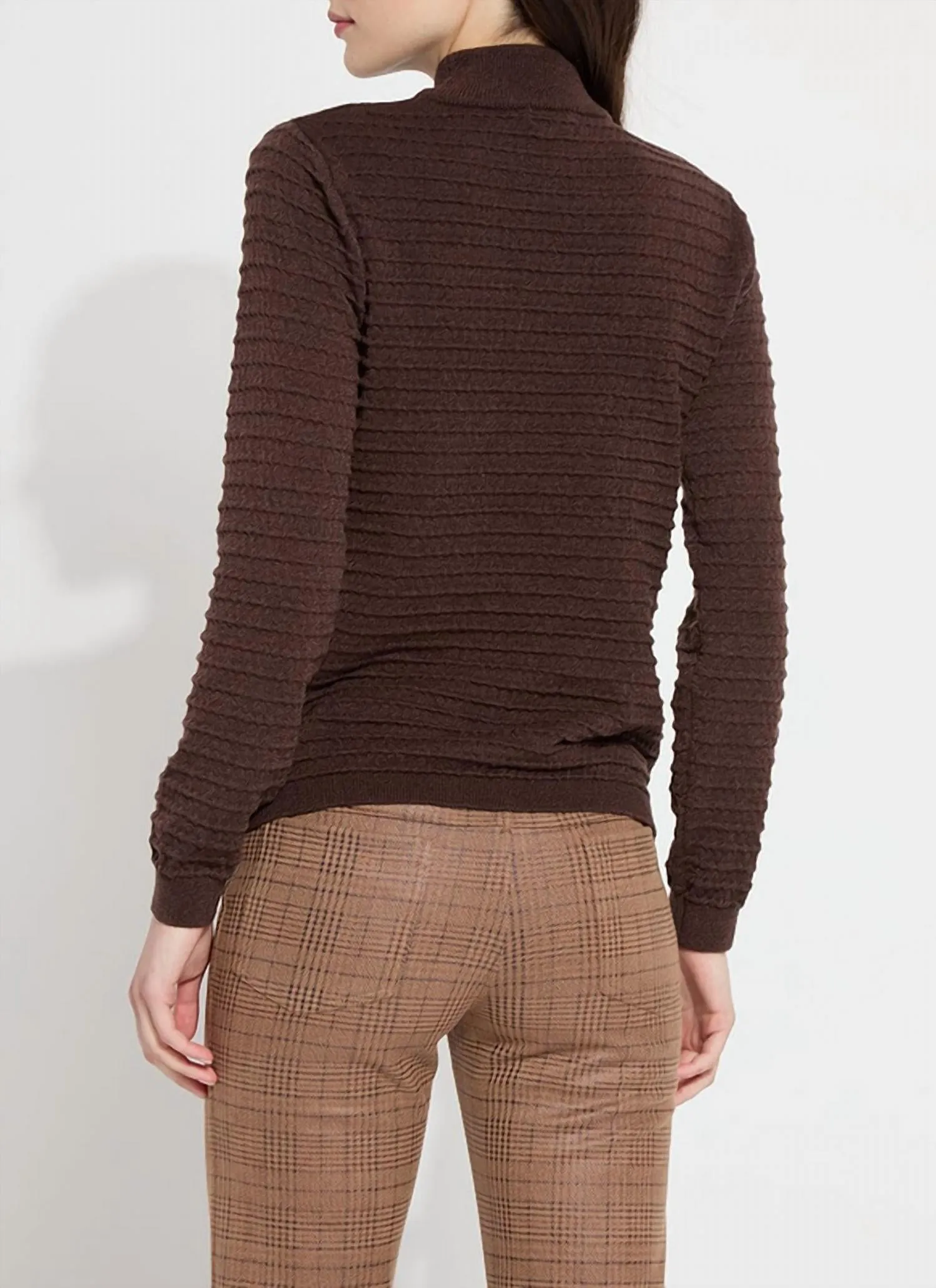 Valery Mockneck Sweater In Mocha