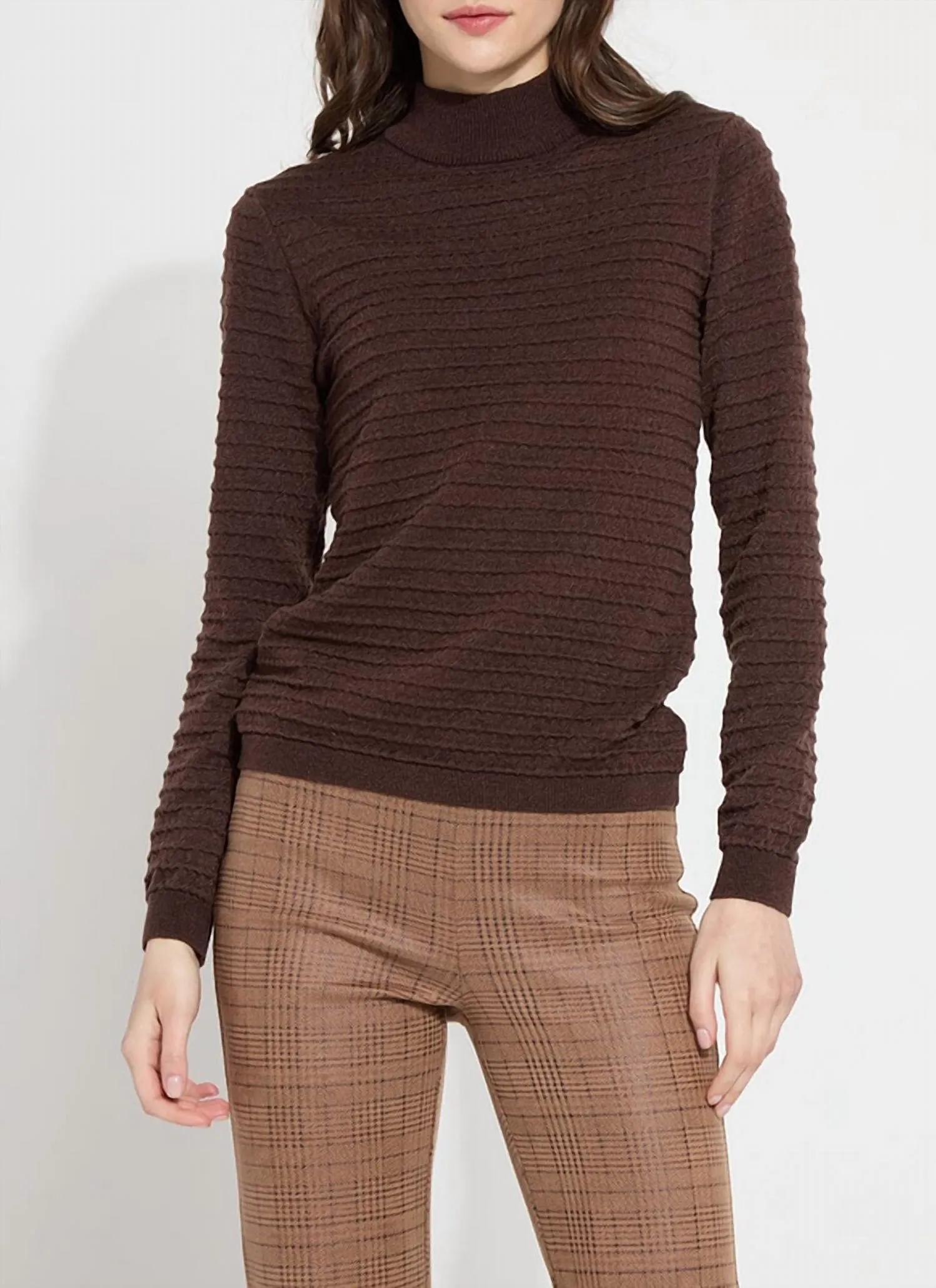 Valery Mockneck Sweater In Mocha