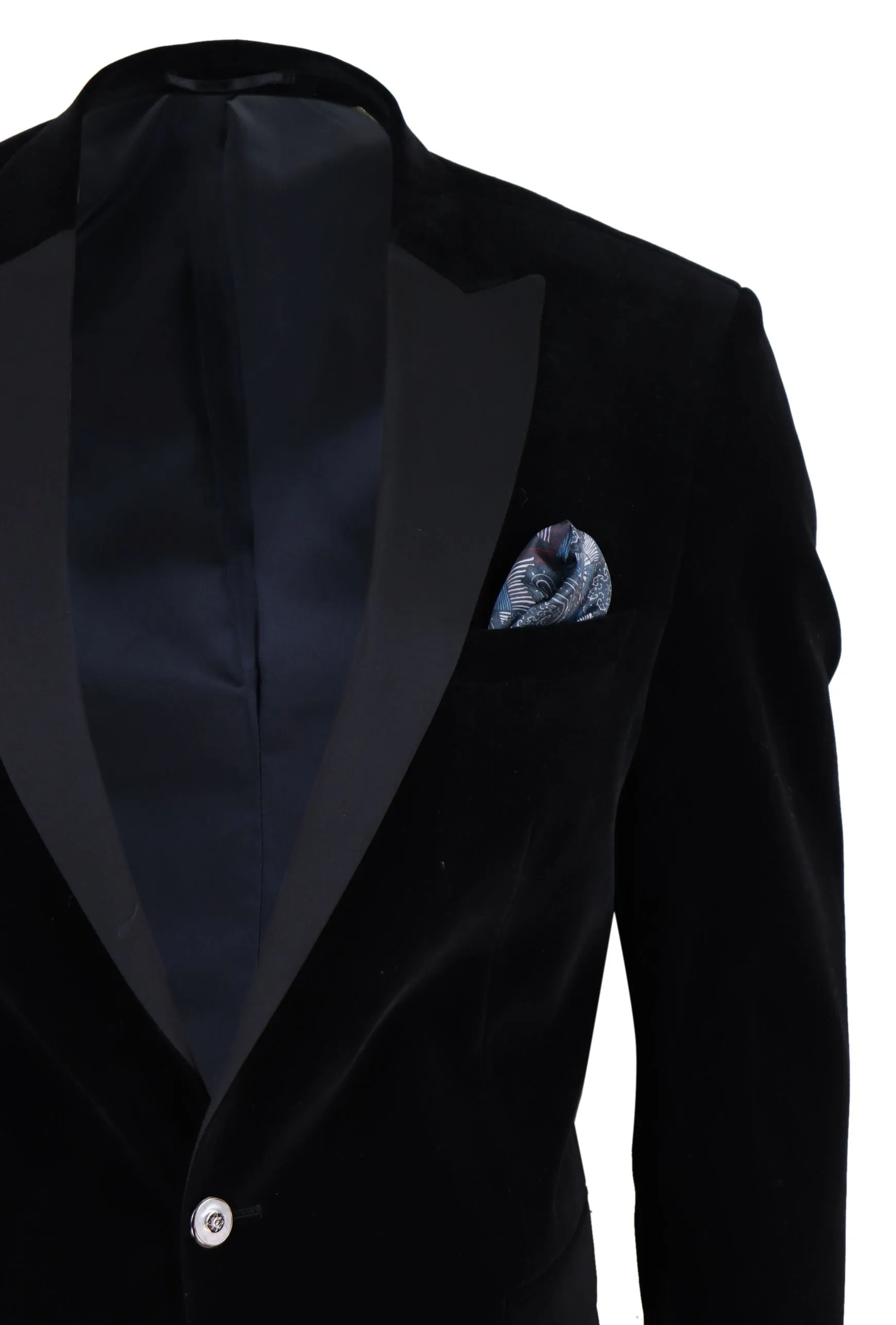 Velvet 1 Button Jacket Tuxedo Blazer