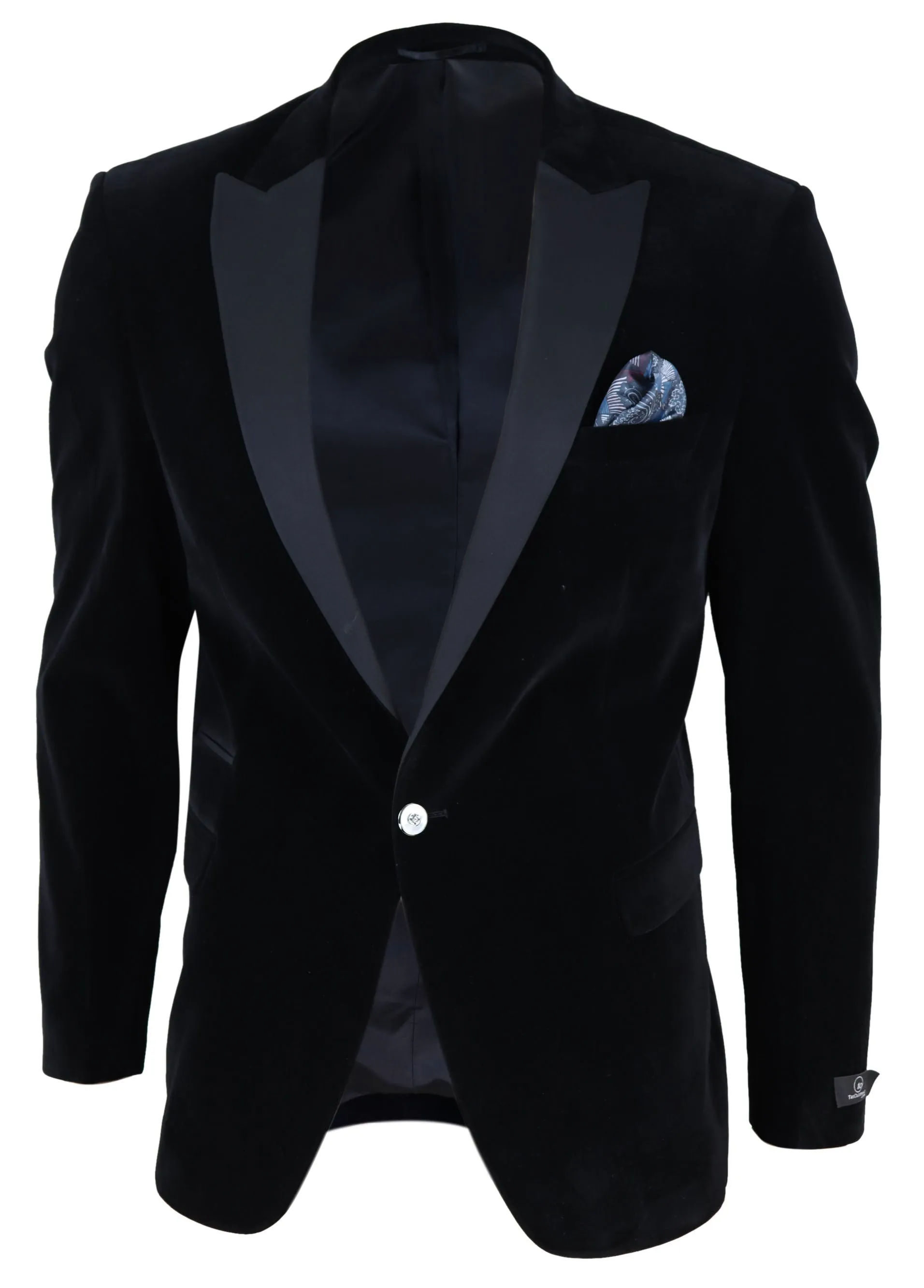 Velvet 1 Button Jacket Tuxedo Blazer