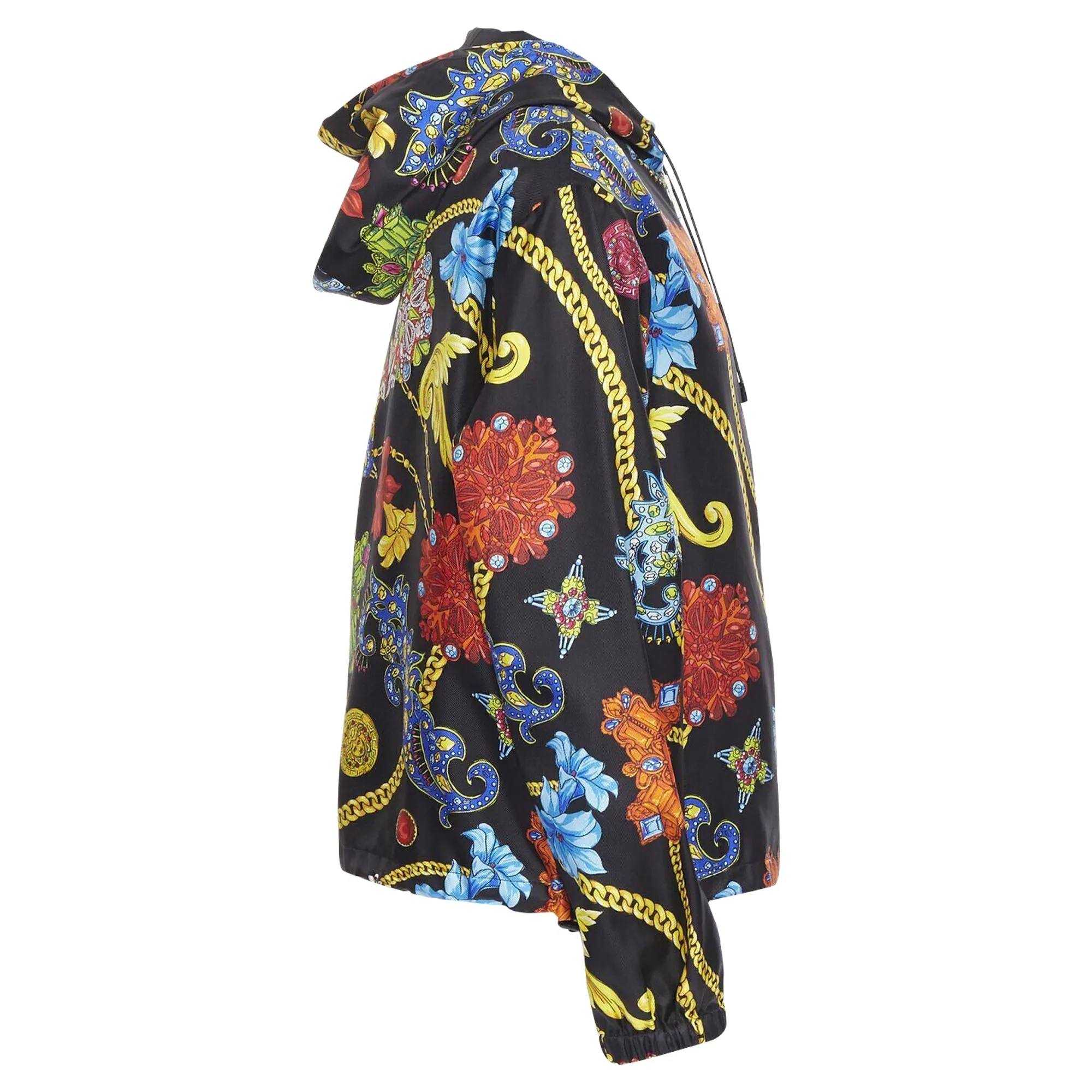 Versace silk Jewel Floral Chain hoodie jacket