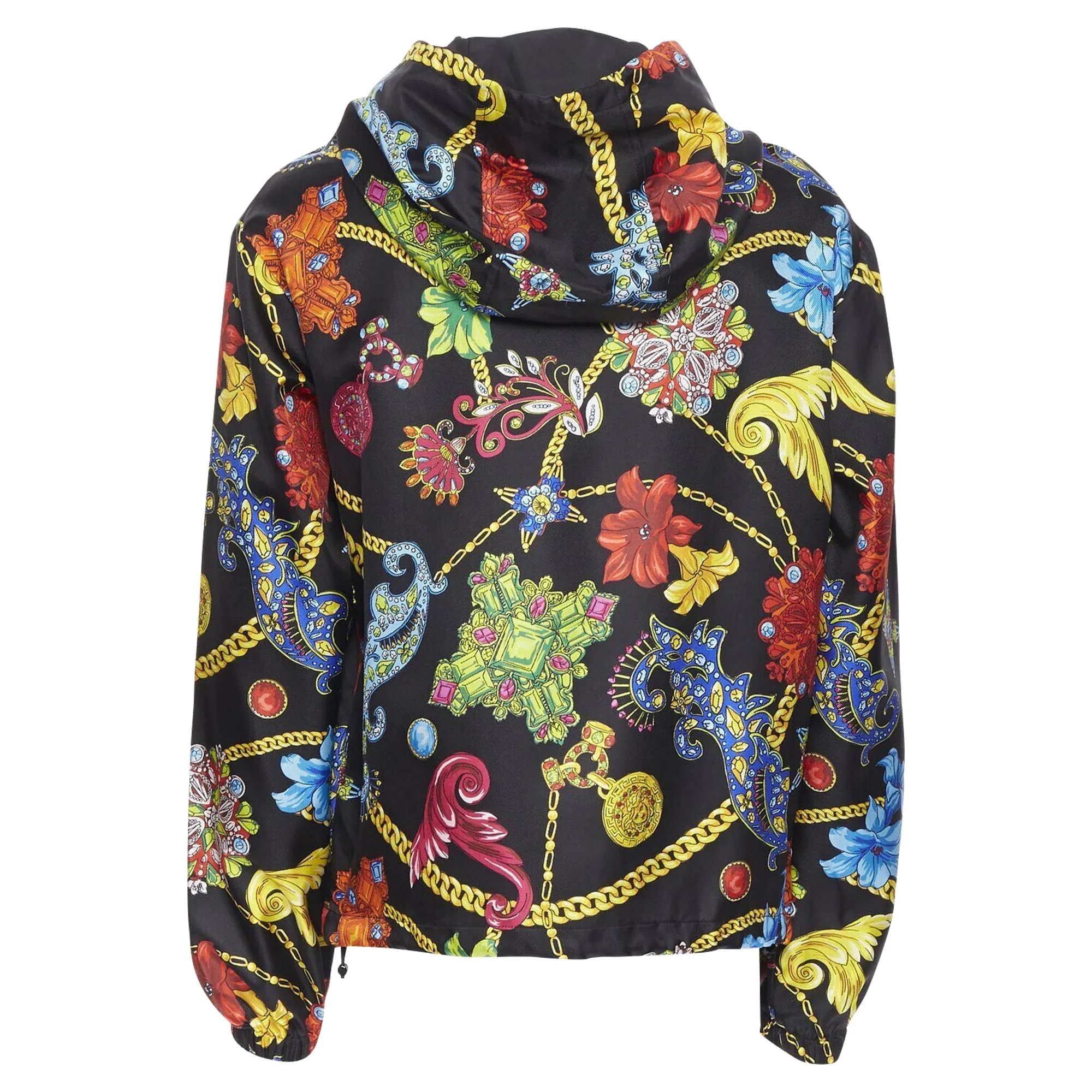 Versace silk Jewel Floral Chain hoodie jacket