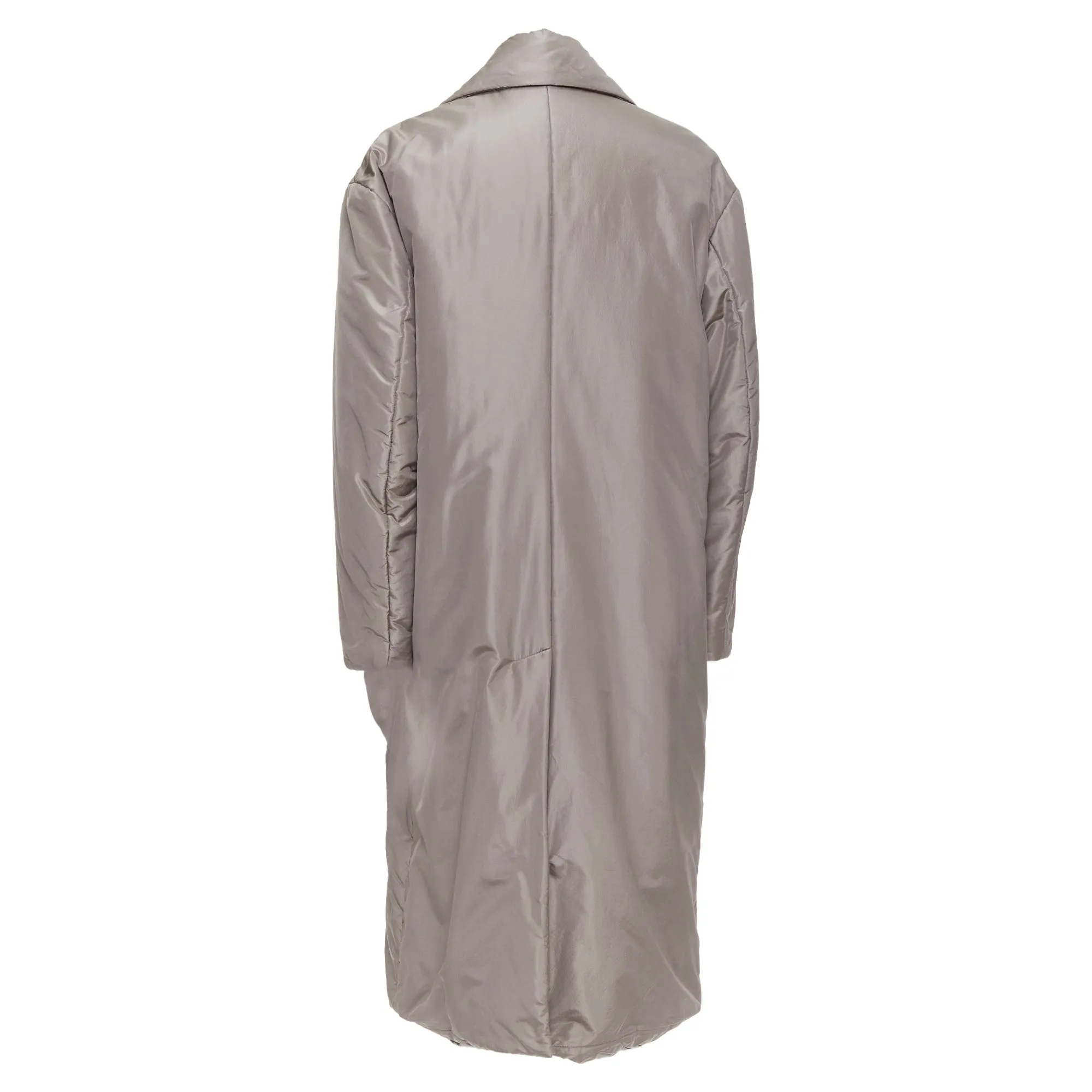 Versace Silk Padded Gold Medusa Buttons Long Belted Coat