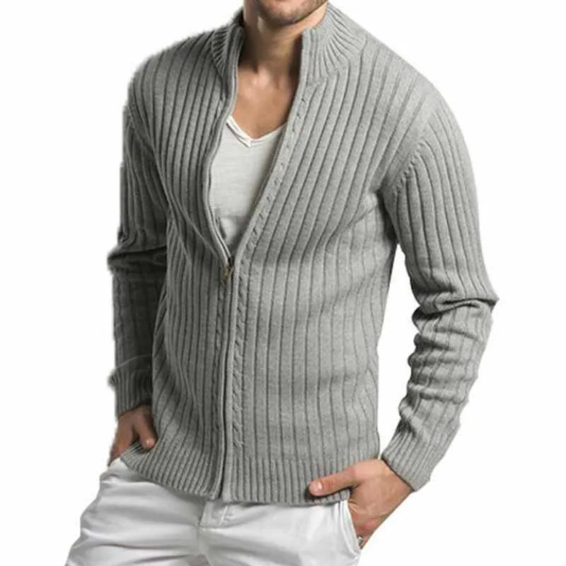 West Louis™ Casual Style Stand Collar Whole Cotton Sweater