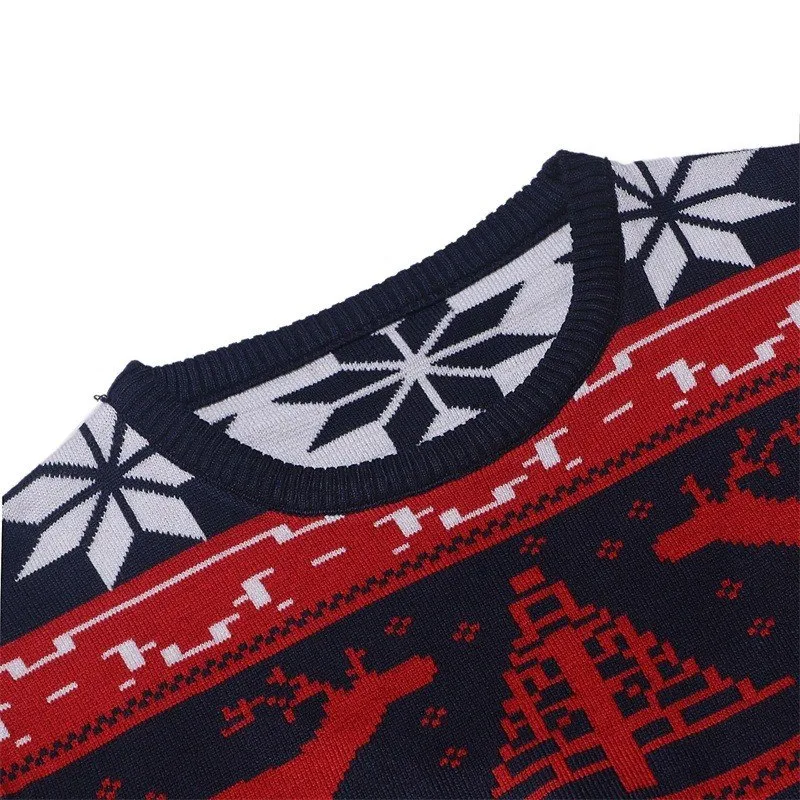 West Louis™ Deer Print Fashion Sweater