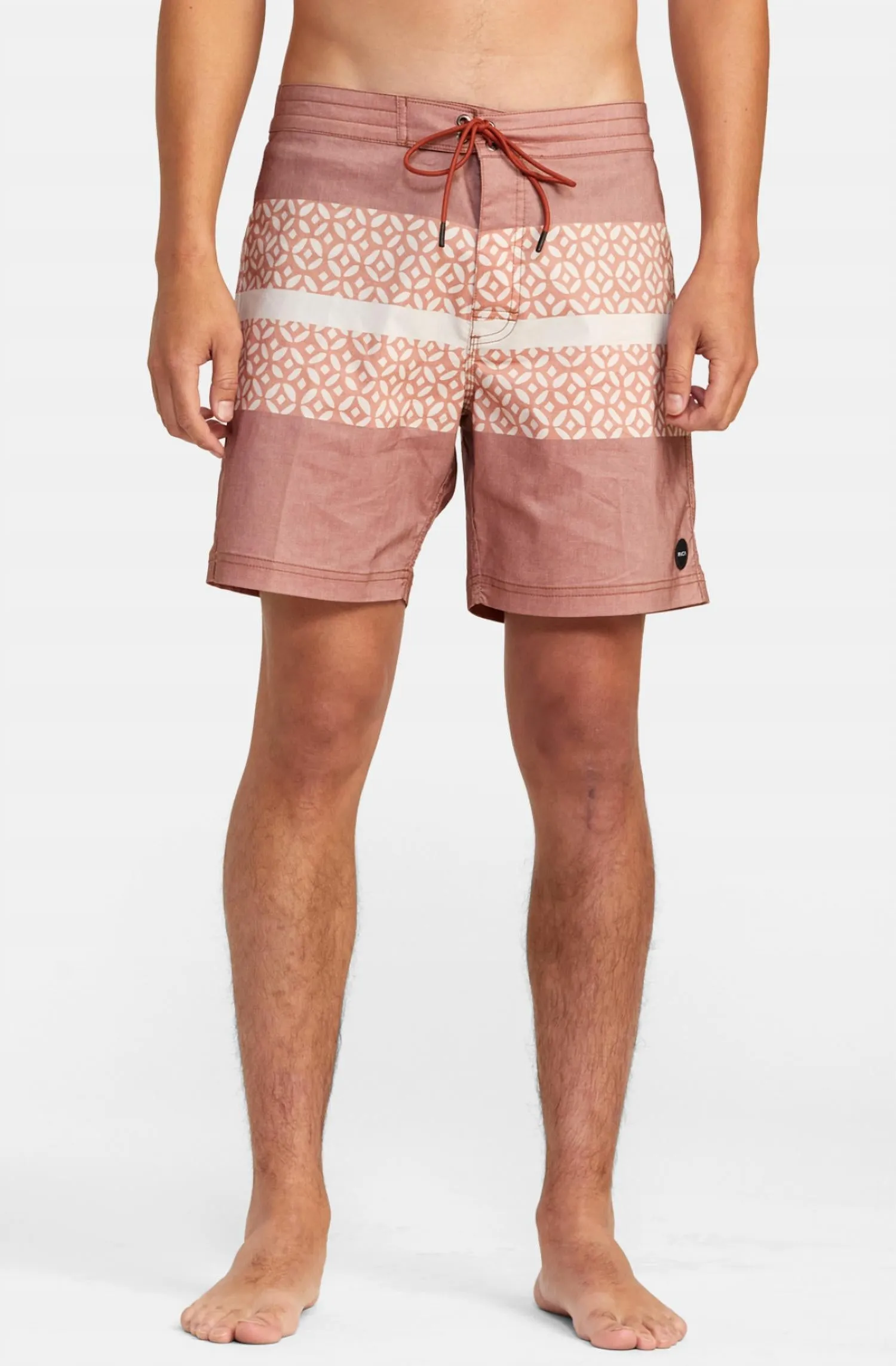 Westport Print Boardshort In Brick