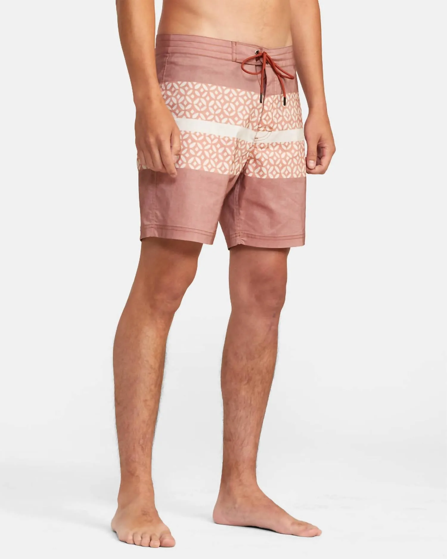 Westport Print Boardshort In Brick