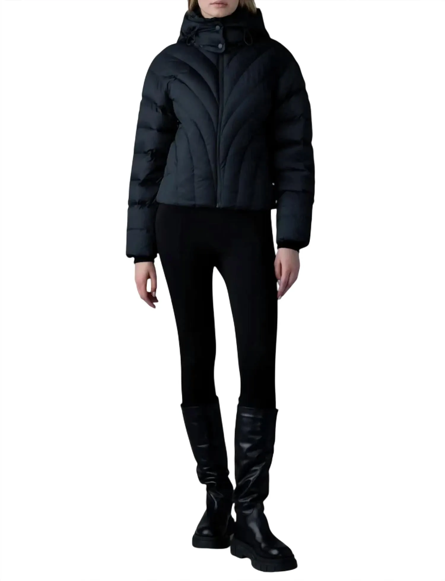 Women's Hope Softwash Rounded Quilt Puffer Down Jacket In Black
