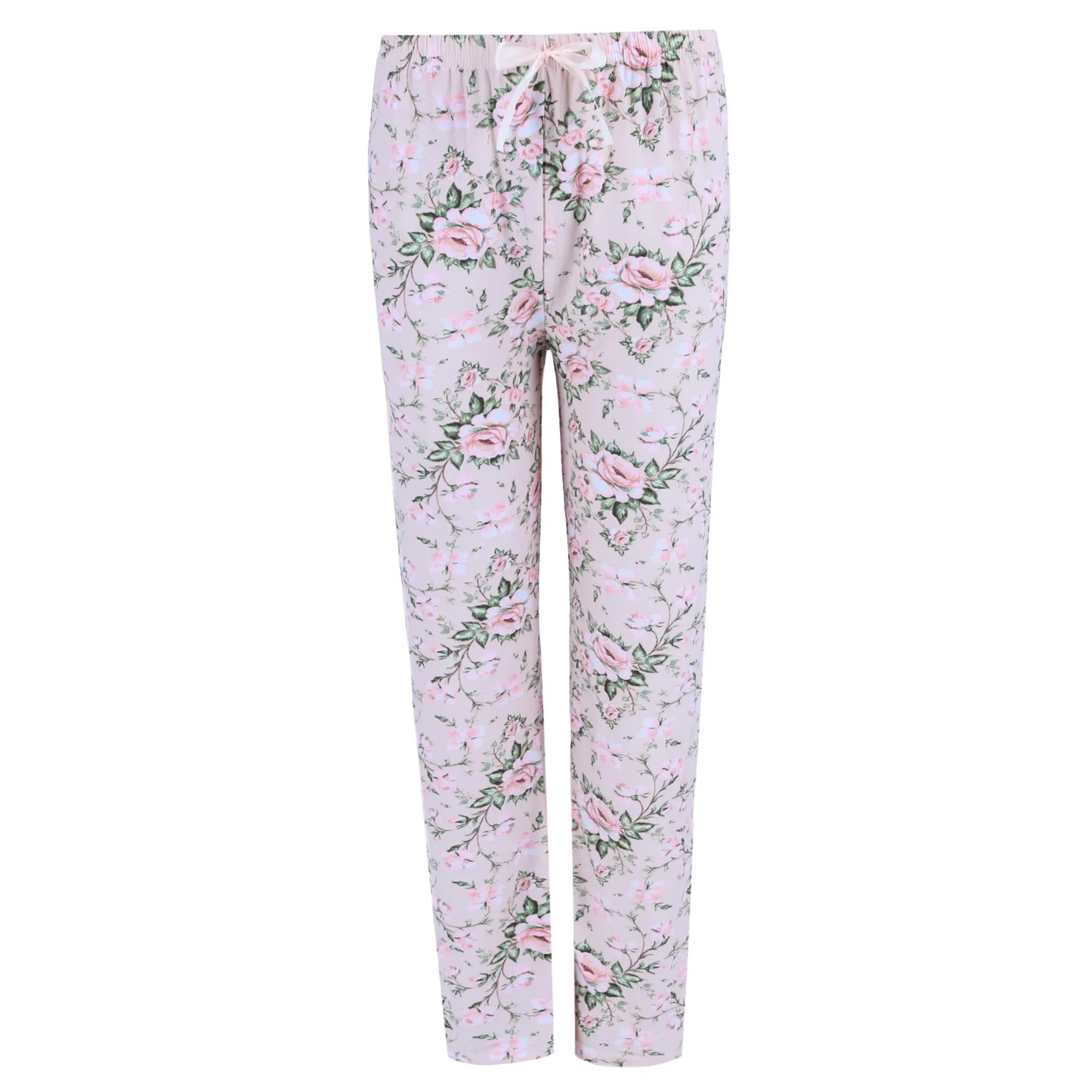 Women's Long Sleeve & Pant Pink Floral Set