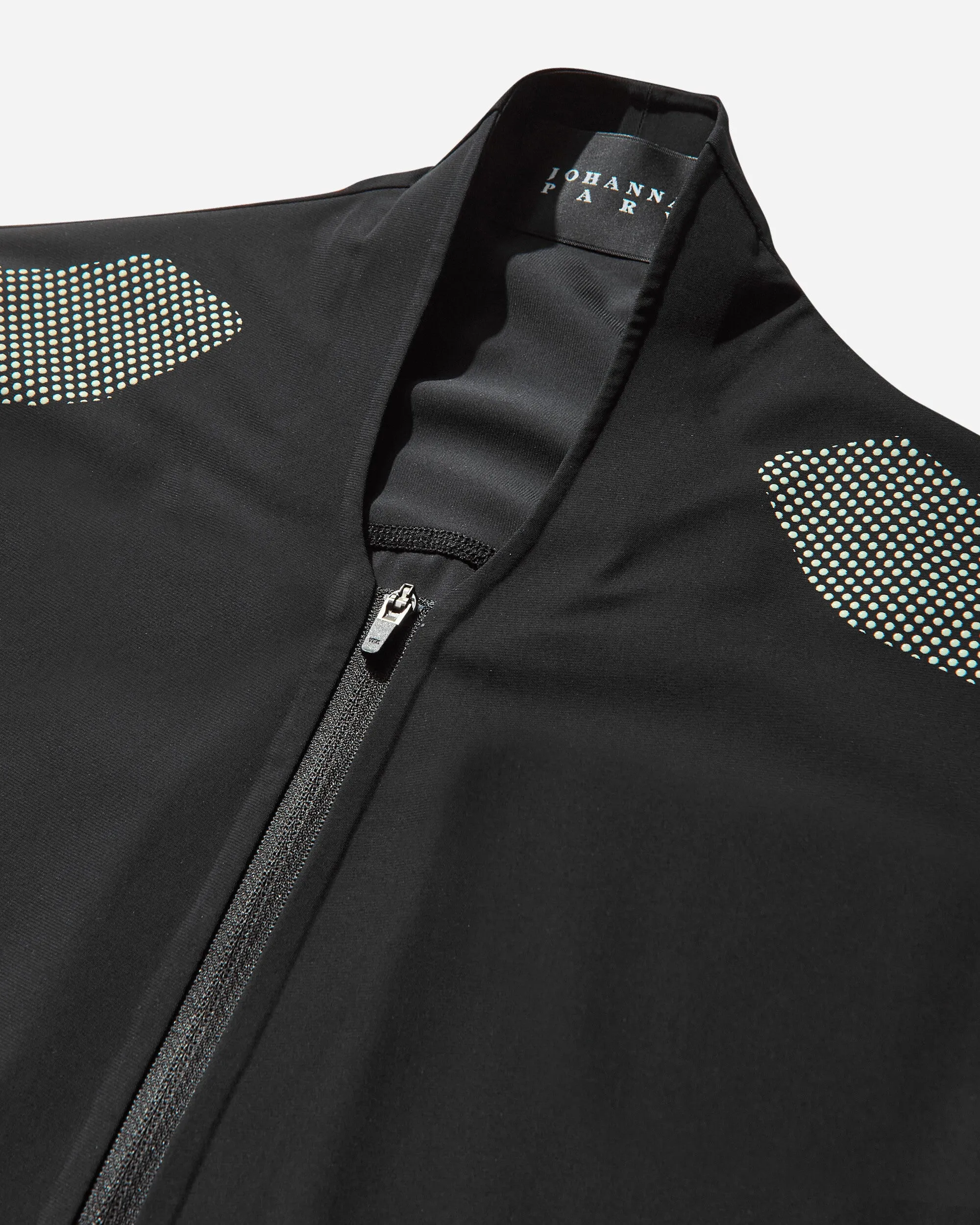 Women's Long Sleeve Zip Top Black / Lime Cream