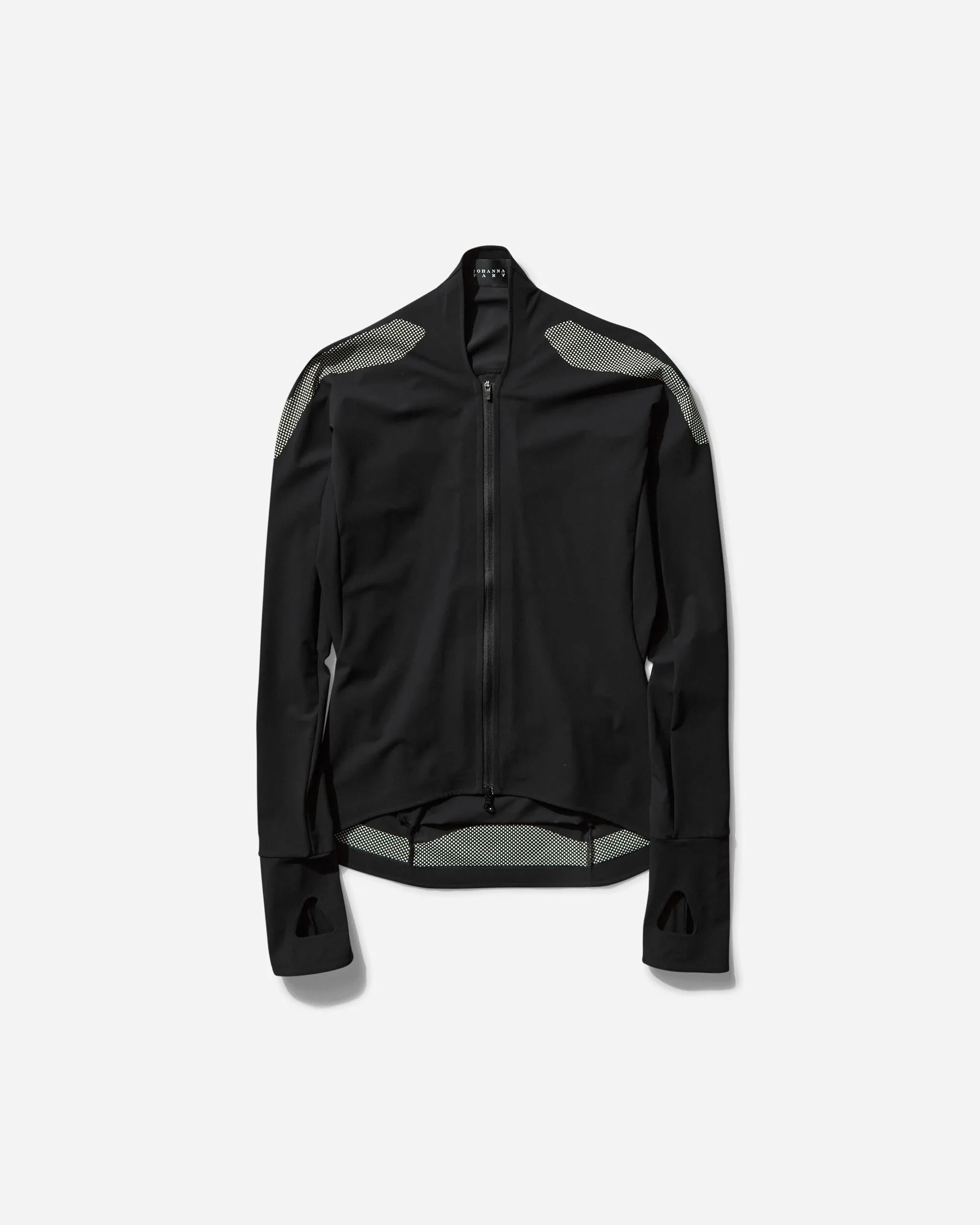 Women's Long Sleeve Zip Top Black / Lime Cream