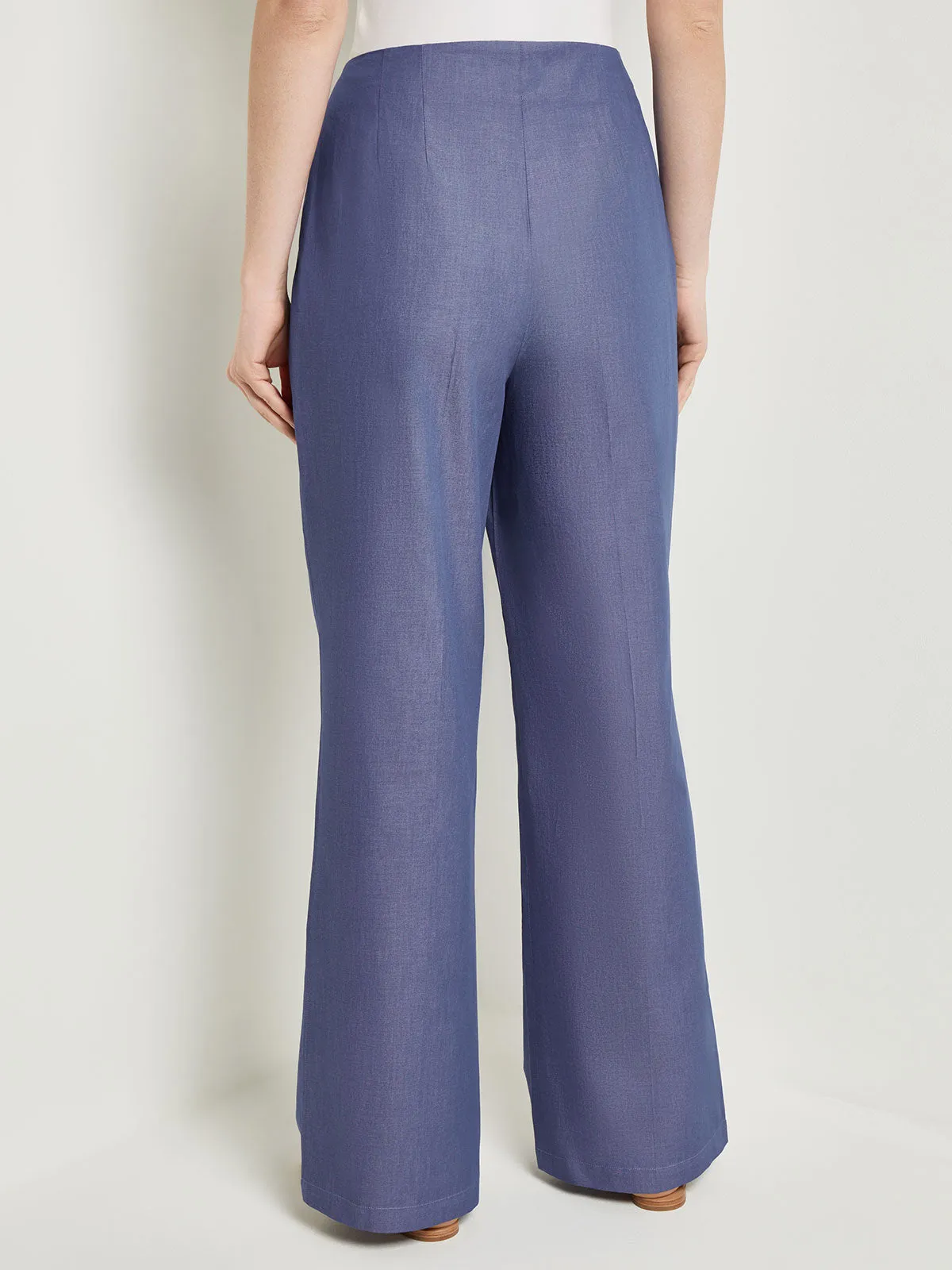 Zipper Fly Wide Leg Pants