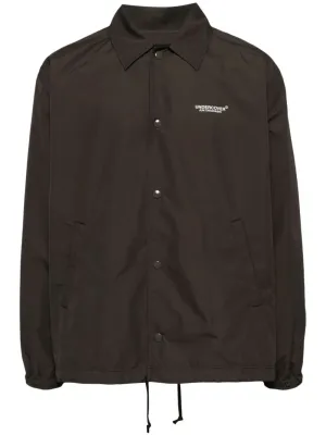Logo-Print Shirt Jacket