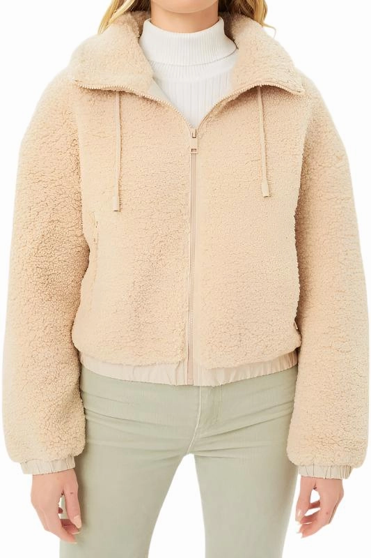 Love Tree Teddy Fleece Zip-Up Sweater Jacket 8077JY