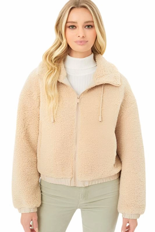Love Tree Teddy Fleece Zip-Up Sweater Jacket 8077JY