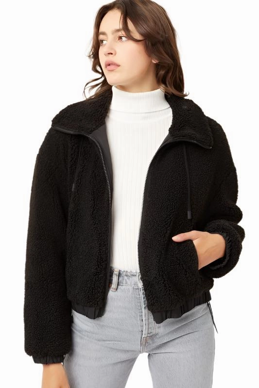 Love Tree Teddy Fleece Zip-Up Sweater Jacket 8077JY