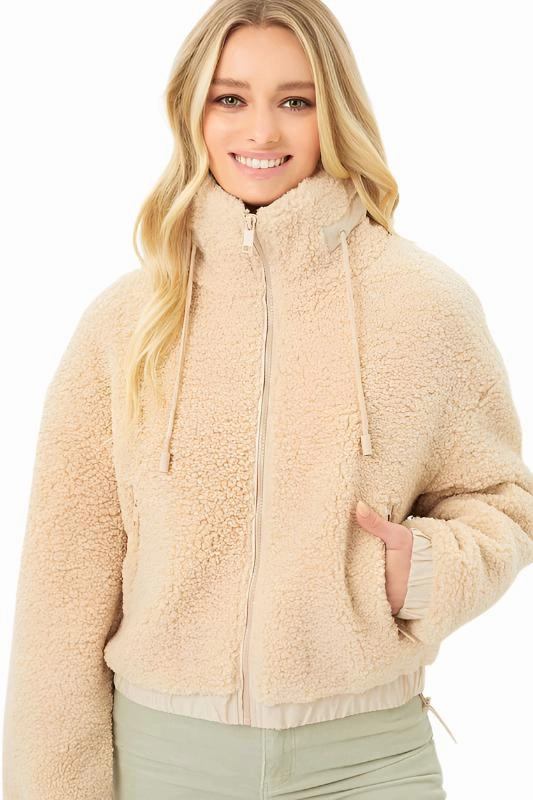 Love Tree Teddy Fleece Zip-Up Sweater Jacket 8077JY