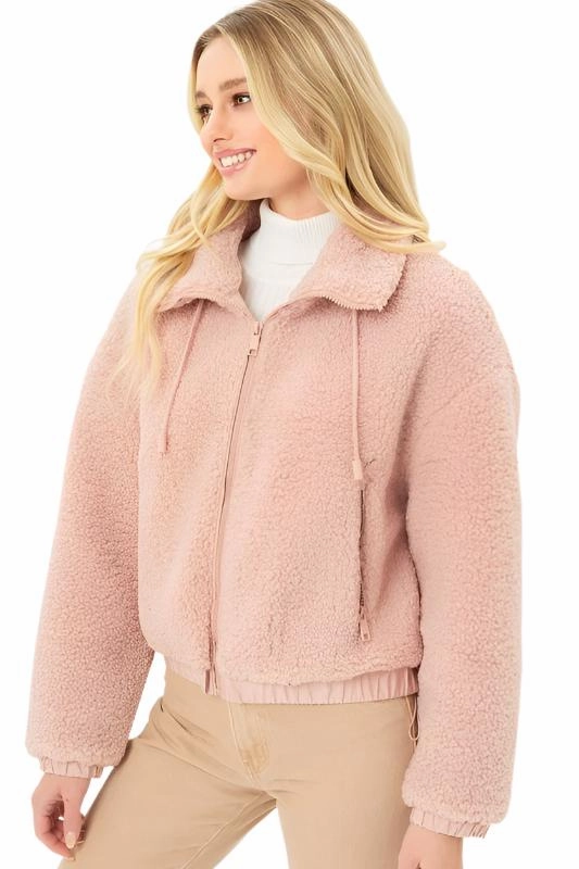 Love Tree Teddy Fleece Zip-Up Sweater Jacket 8077JY