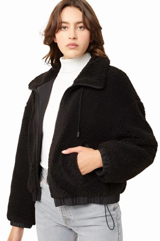 Love Tree Teddy Fleece Zip-Up Sweater Jacket 8077JY