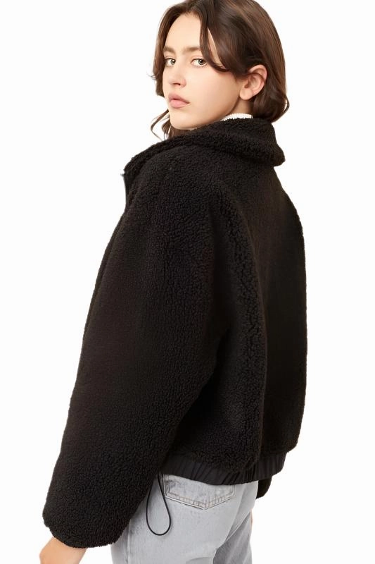 Love Tree Teddy Fleece Zip-Up Sweater Jacket 8077JY