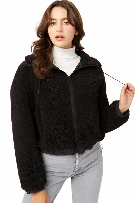 Love Tree Teddy Fleece Zip-Up Sweater Jacket 8077JY