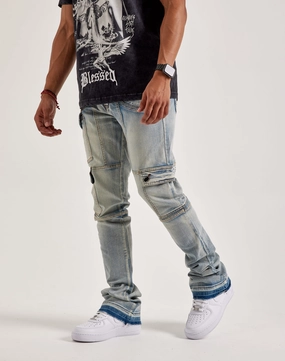 WAIMEA Overdyed Stacked Cargo Jeans