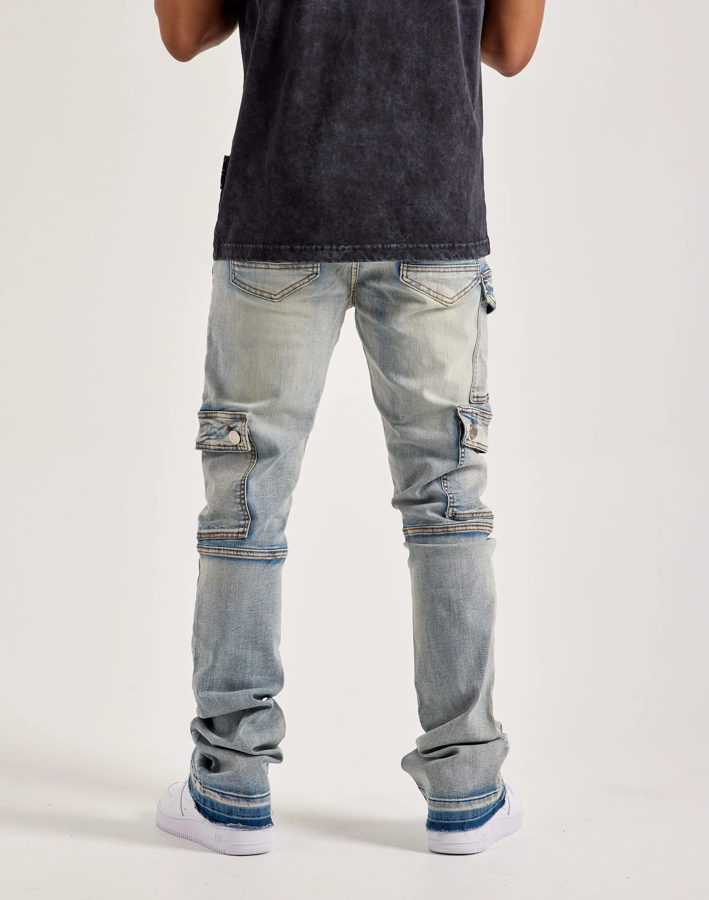 WAIMEA Overdyed Stacked Cargo Jeans